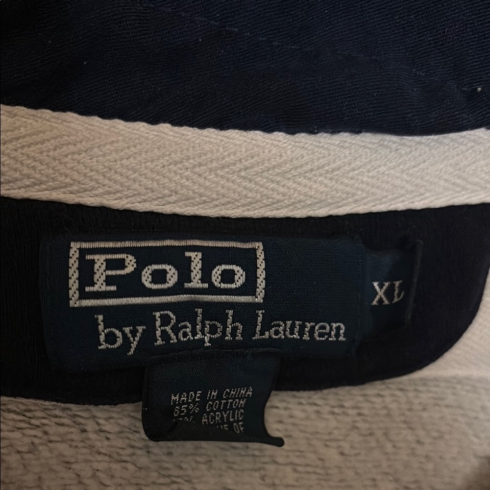Polo Ralph Lauren Gray Collared Sweatshirt Men's XL - Picture 2 of 3